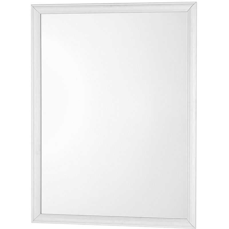 foto del prodotto feridras specchio bagno 66x86 cm cornice bianca e installazione reversibile