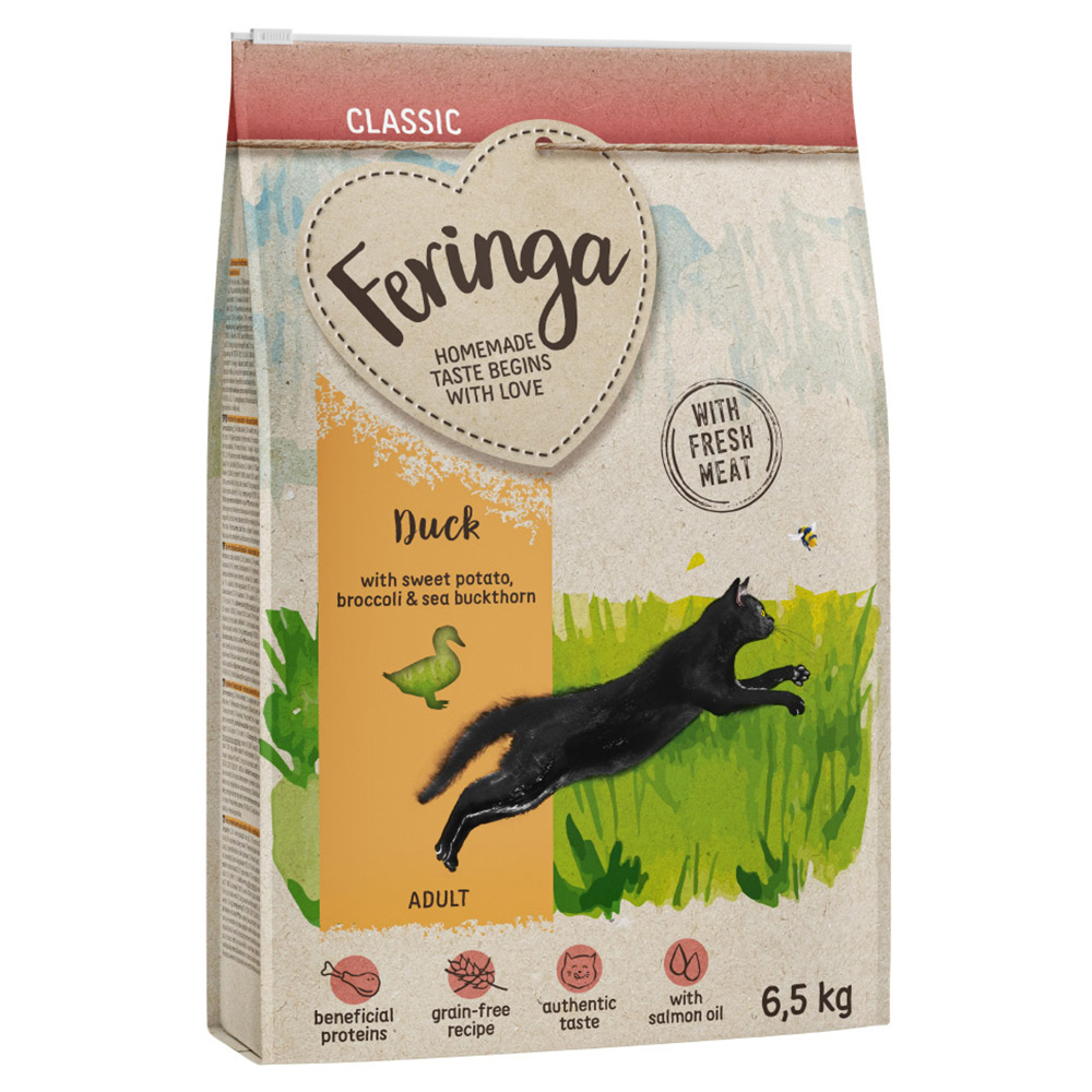 foto del prodotto feringa adult classic anatra crocchette per gatto 6,5 kg
