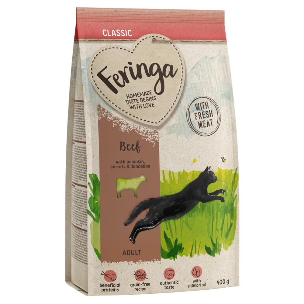 foto del prodotto feringa adult classic manzo crocchette per gatto 400 g