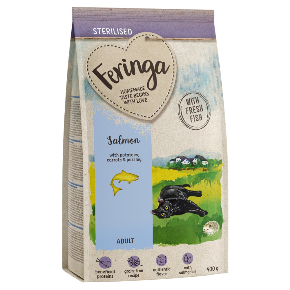 foto del prodotto feringa adult sterilised salmone crocchette per gatto 400 g
