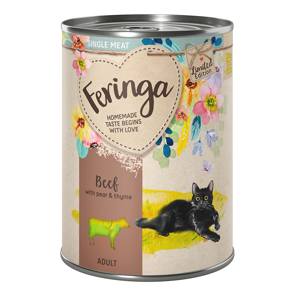 foto del prodotto feringa single meat men 6 x 410 g umido per gatti men primaverile manzo con pera