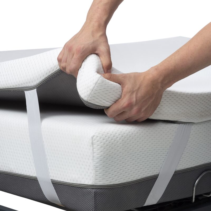 foto del prodotto ferlex topper viscoelastico 90 x 200 cm spessore 7 cm coprimaterasso traspirante e sfoderabile
