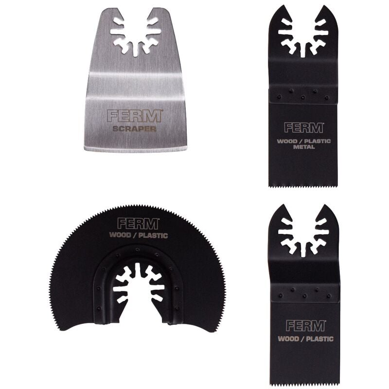 foto del prodotto ferm ota1007 set di accessori per multi utensili oscilanti 4 pezzi