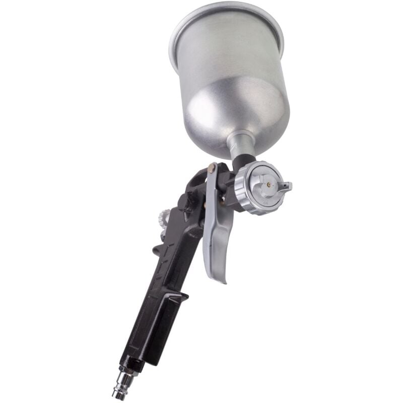 foto del prodotto ferm pistola a spruzzo con serbatoio a gravit 400cc. pressione di 4 6 bar. spruzzatore per verniciatura