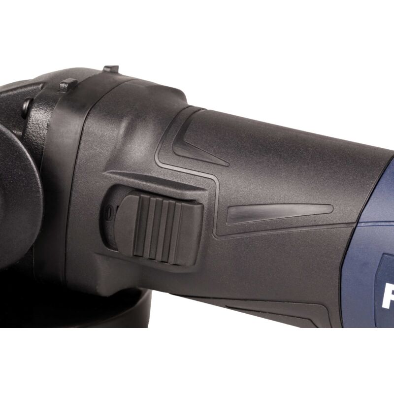 foto del prodotto ferm smerigliatrice angolare 850w 125mm. protezzione riavvio elettronica soft grip blocco mandrino cavo 3 metri include impugnatura