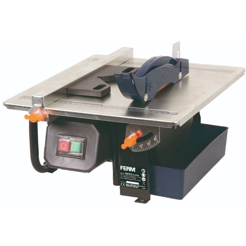 foto del prodotto ferm - tagliapiastrelle 600w 180mm - sistema di raffreddamento ad acqua - include 1 lama diamantata