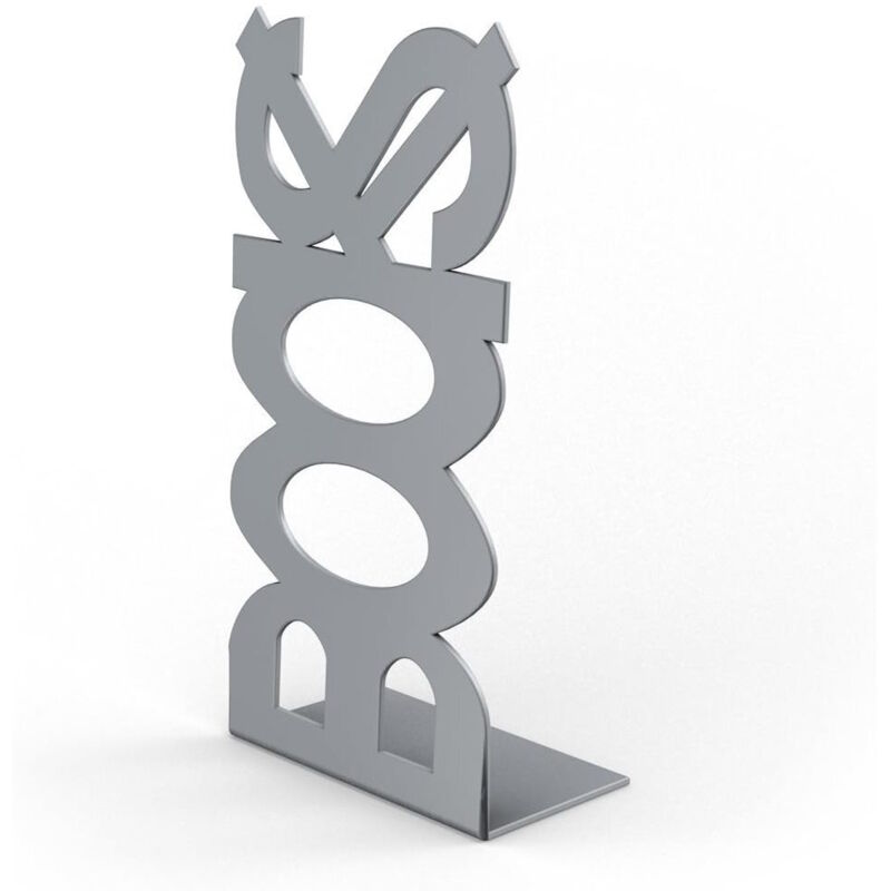 foto del prodotto fermalibro in acciaio mod. books argento