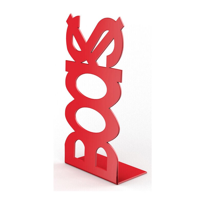 foto del prodotto fermalibro in acciaio mod.books rosso. prezzo per 1 pezzo.