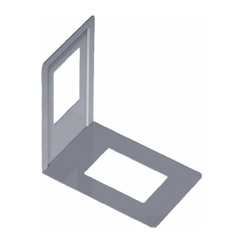 foto del prodotto fermalibro in alluminio bianco, monoblocco l.130mm h.120mm element system