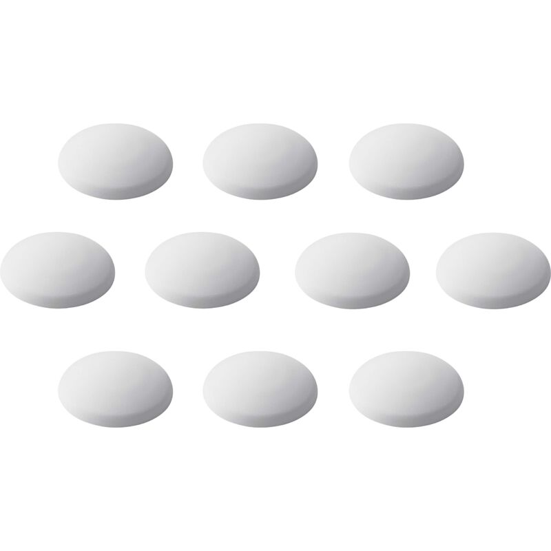 foto del prodotto fermaporta 40 mm adesivo bianco 10 pezzi in un pratico set protezione murale affidabile per aprire delicatamente di porte e finestre 