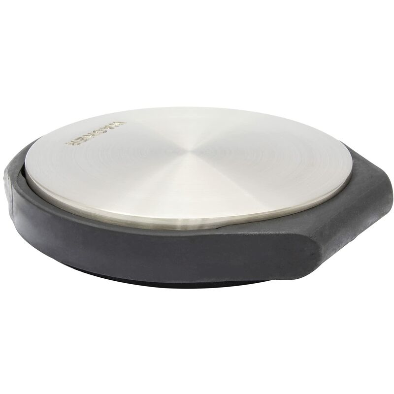foto del prodotto fermaporta big disk colore acciaio inox diametro 90 x 103 x 17 mm i fermaporta da posizionare i fermaporta premium in acciaio industriale e gomma