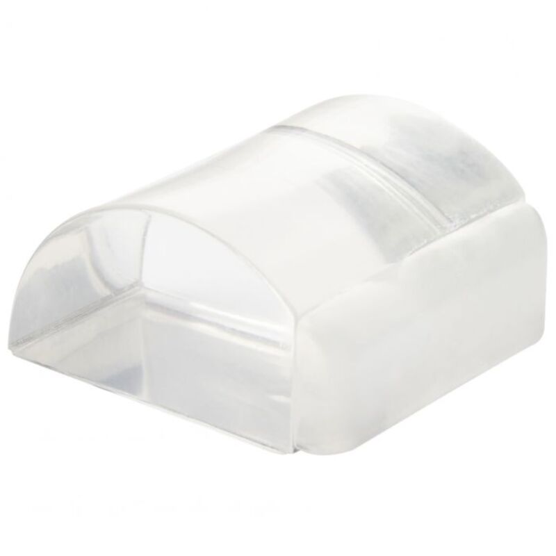 foto del prodotto fermaporta clear 38 x 34 x 20 mm i fermaporta a pavimento da incollare i corpo in plastica pregiata, protezione paracolpi in gomma termostatica
