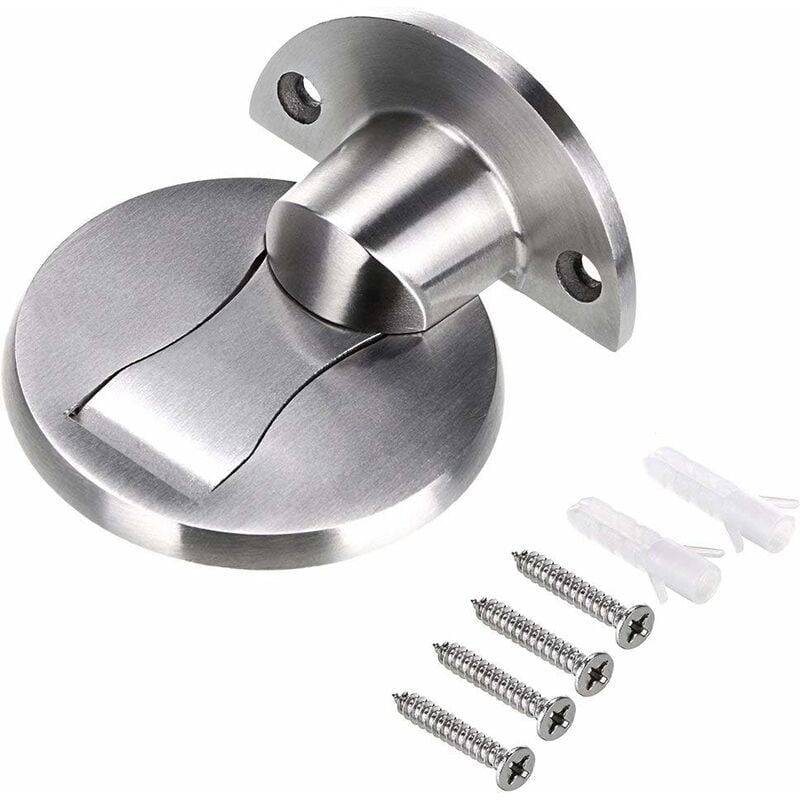 foto del prodotto fermaporta con calamita automatico, magnetico, senza perforazione realizzato con il miglior acciaio inossidabile e autoadesivo super comfort