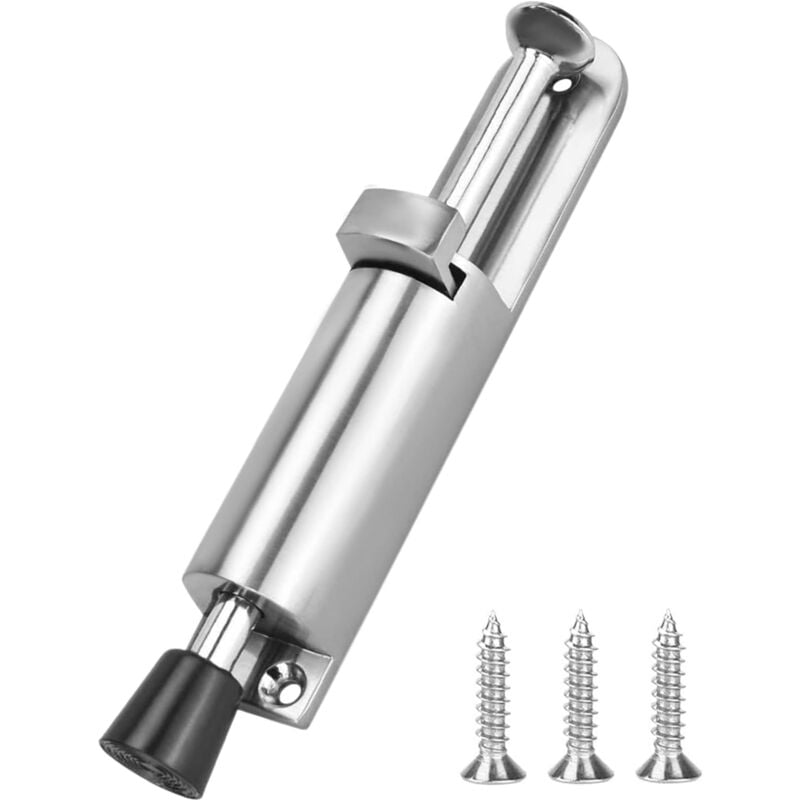 foto del prodotto fermaporta con pedale regolabile blocco da pavimento in acciaio inox molla fermaporta con viti supporto fermaporta per porte balcone interne ed