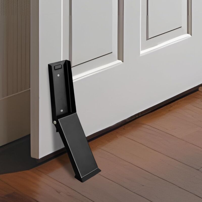 foto del prodotto fermaporta in acciaio inossidabile fermaporta con testa in gomma antiscivolo e magneti fermaporta resistente per moquette, legno, piastrelle e