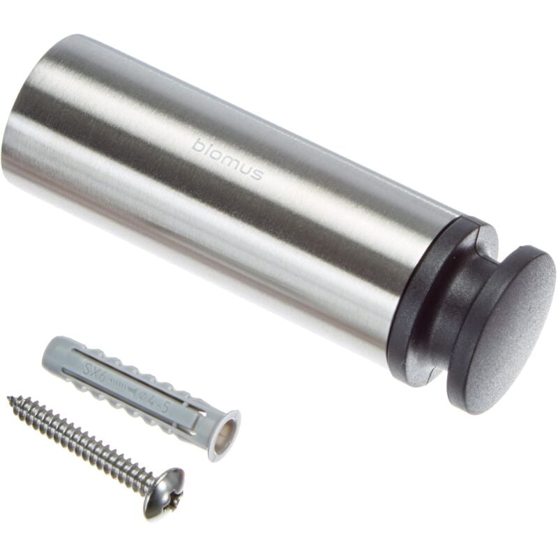 foto del prodotto fermaporta in acciaio inox plastica, montaggio a parete, 8 cm blomus