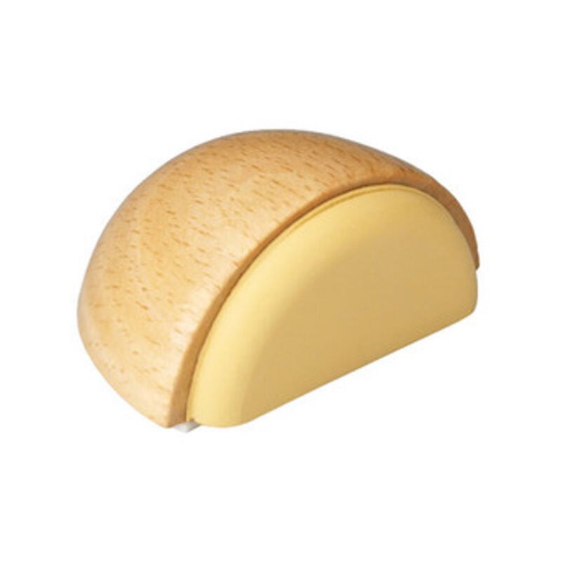 foto del prodotto fermaporta in legno adesivo inofix colore faggio. prezzo per 1 pezzo.