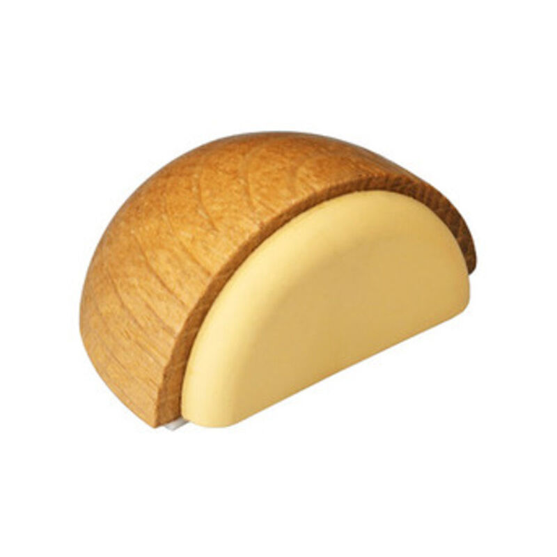 foto del prodotto fermaporta in legno adesivo inofix colore quercia. prezzo per 1 pezzo.