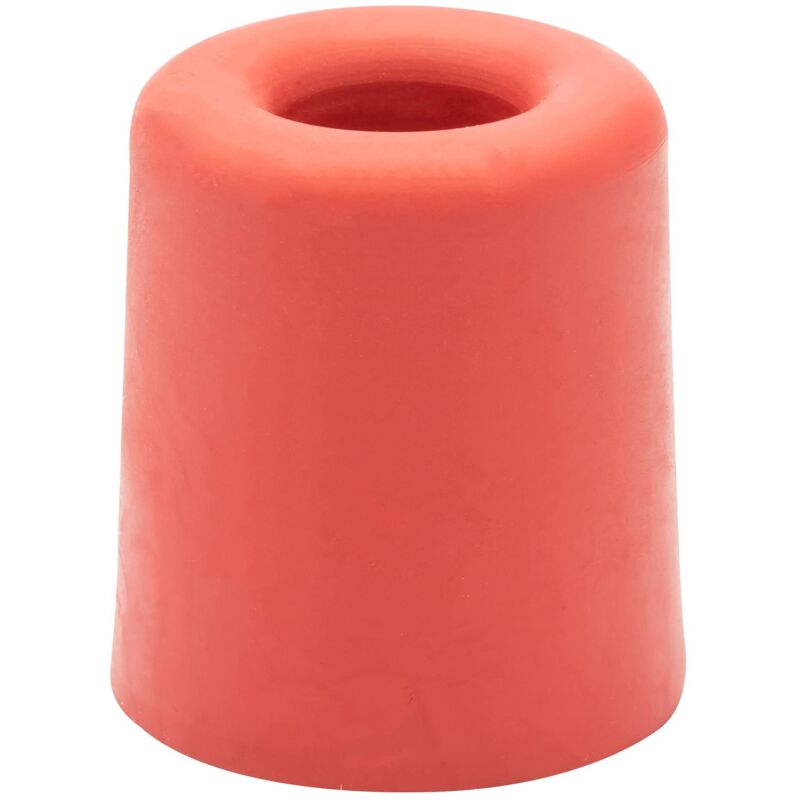 foto del prodotto fermaporta vulkano medium diametro 31 x 34 mm i fermaporta a pavimento a muro da avvitare i fermaporta rosso in stile retro in gomma piena