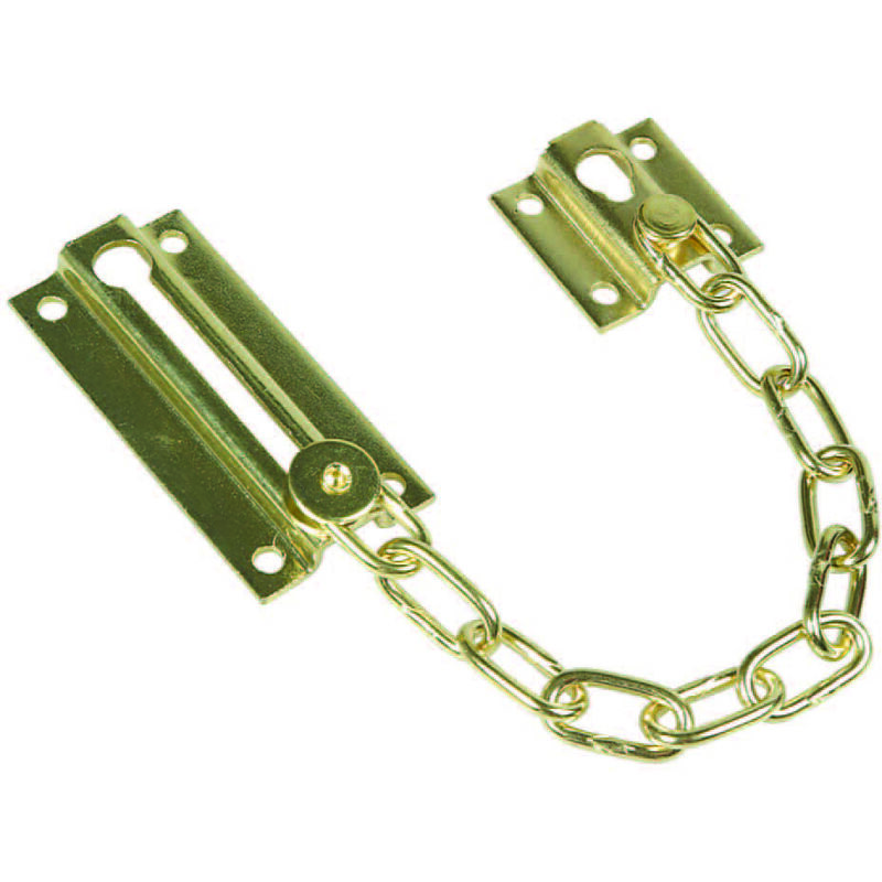 foto del prodotto fermaporte con catena di sicurezza in acciaio ottonato mm.150