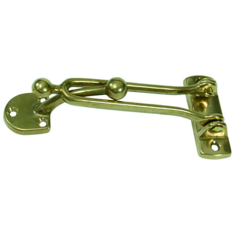 foto del prodotto fermaporte con gancio in ottone lucido mm.130x60h.