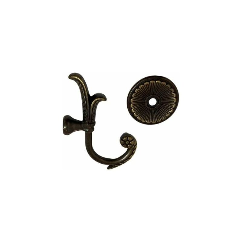 foto del prodotto fermatenda embrasse gancio a parete modello palermo 85 mm colore bronzo tendaggimania