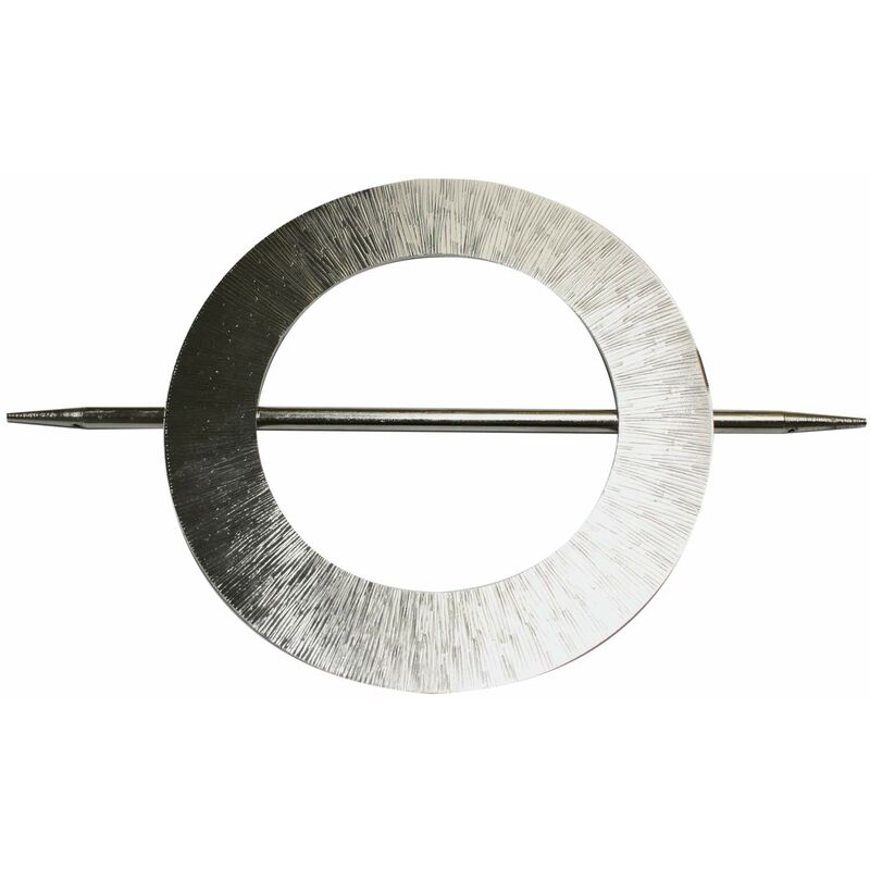 foto del prodotto fermatenda mars con barretta, per decorare e raccogliere tende e tessuti, dimensione esterna 14,5 cm, metallo, aspetto acciaio inox gardinia