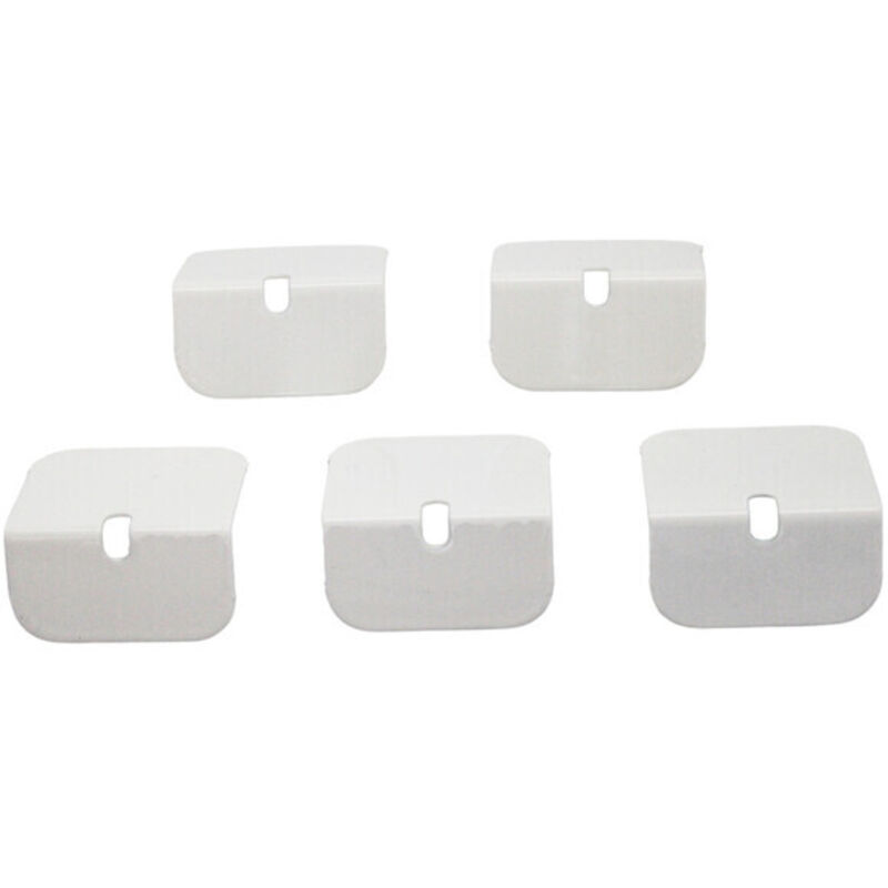 foto del prodotto fermi in alluminio per profilo bordo tetto in policarbonato x5 bianco, e 32 mm