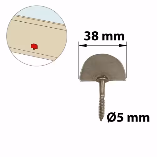 immagine 0 del prodotto fermo di chiusura a vite in acciaio inox satinato, h.60 x l.40 x p.10 mm afbat