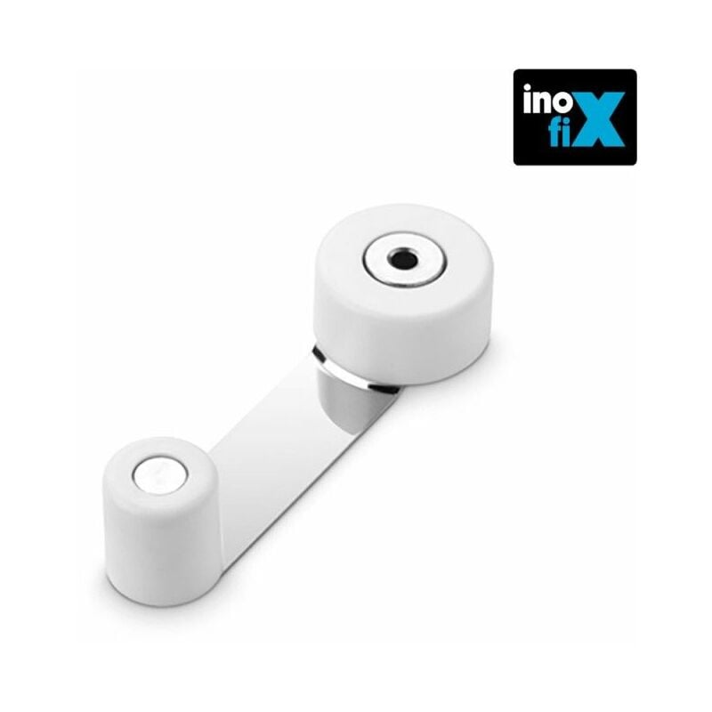 foto del prodotto fermo girevole in metallo bianco blister inofix