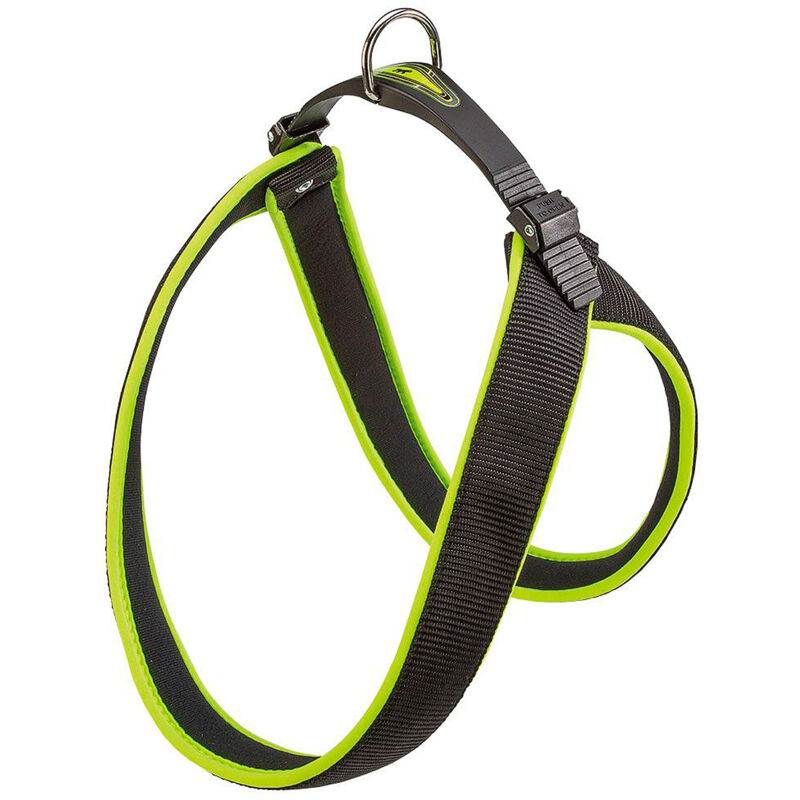 foto del prodotto ferplast agila fluo 1 2 pettorina ergonomica per cani con morbida imbottitura. chiusura con cordino.. variante 1 misure a b 32 38 cm 15 mm