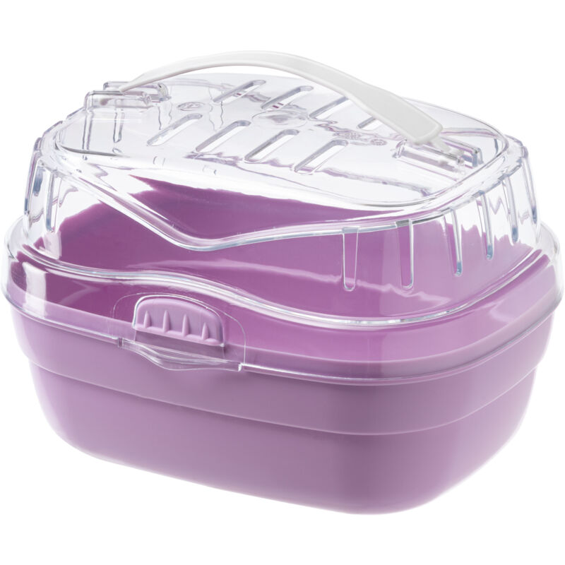 foto del prodotto ferplast aladino small trasportino per criceti. variante small misure 20 x 16 x h 13.5 cm lilla