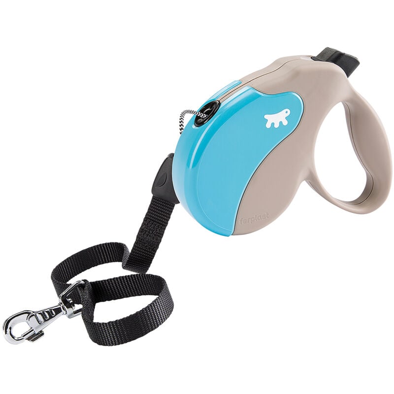 foto del prodotto ferplast - amigo cord guinzaglio allungabile con cordino. 4 misure e vasta scelta di colori.. variante l - misure 16 x 3.8 x h 15 cm - azzurro