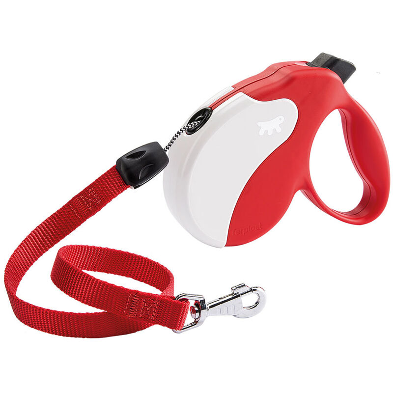 foto del prodotto ferplast amigo cord guinzaglio allungabile con cordino. 4 misure e vasta scelta di colori.. variante l misure 16 x 3.8 x h 15 cm rosso