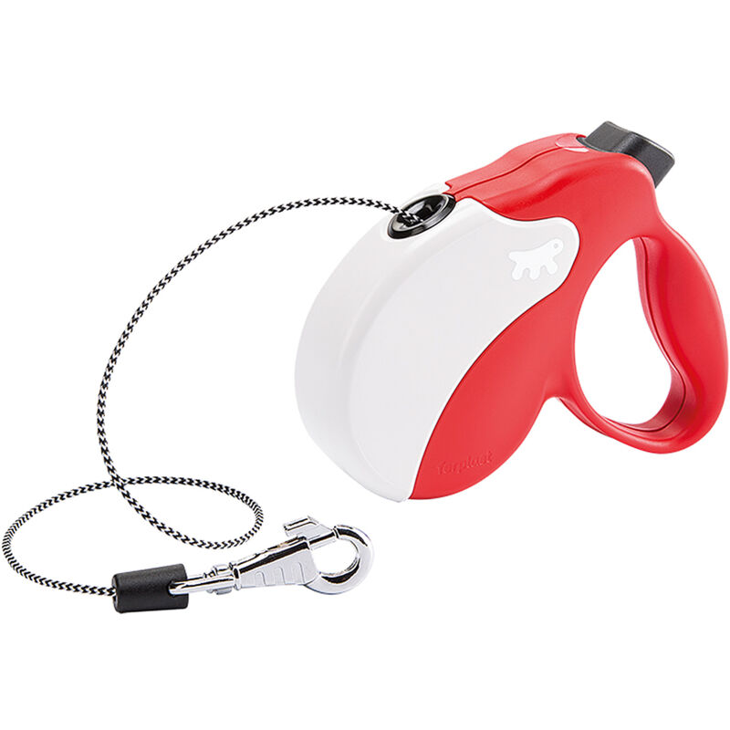 foto del prodotto ferplast amigo cord guinzaglio allungabile con cordino. 4 misure e vasta scelta di colori.. variante mini misure 12 x 3 x h 10 cm rosso