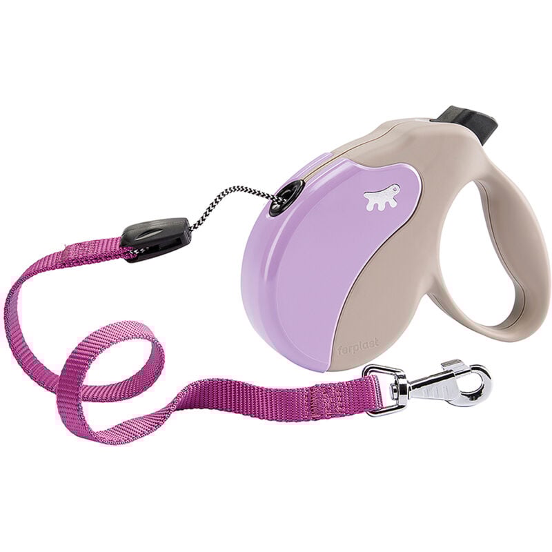 foto del prodotto ferplast amigo cord guinzaglio allungabile con cordino. 4 misure e vasta scelta di colori.. variante s misure 14 x 3.6 x h 12 cm lilla
