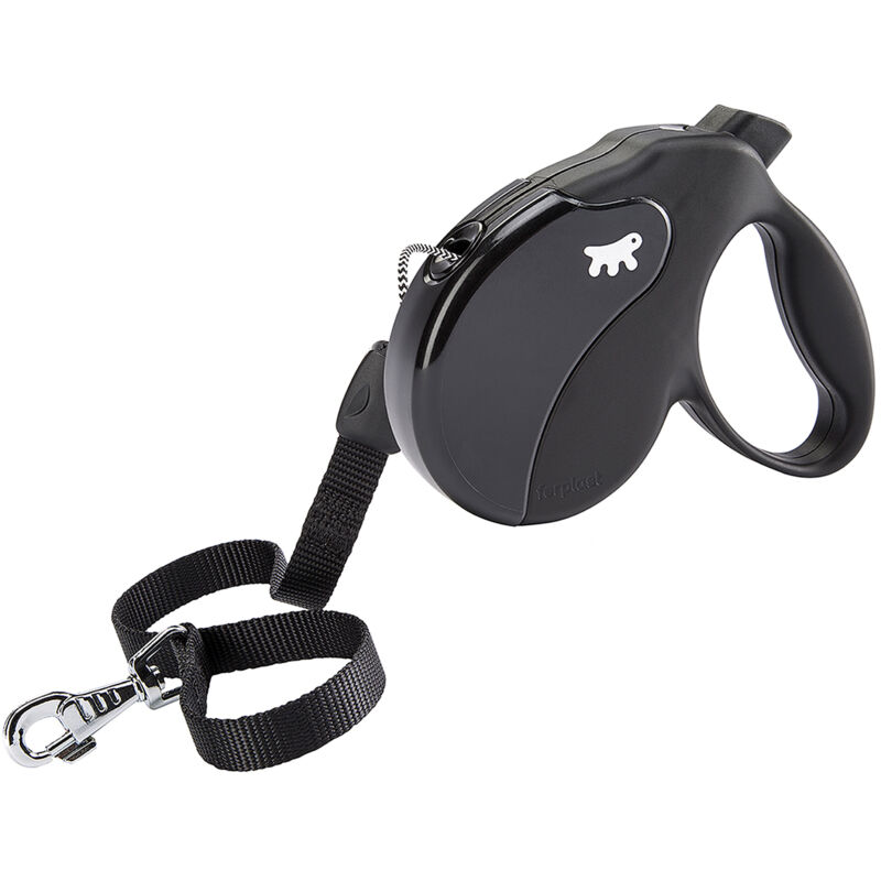 foto del prodotto ferplast amigo cord guinzaglio allungabile con cordino estensibile fino a 7 metri. 3 colori.. variante misure 15 x 3.6 x h 14 cm nero