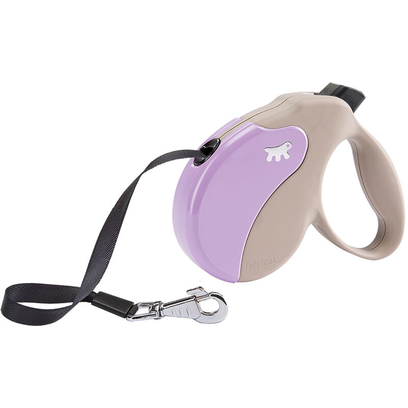 foto del prodotto ferplast amigo tape guinzaglio allungabile con fettuccia estensibile. 4 misure, vasta gamma colori.. variante l misure 16 x 3.8 x h 15 cm lilla