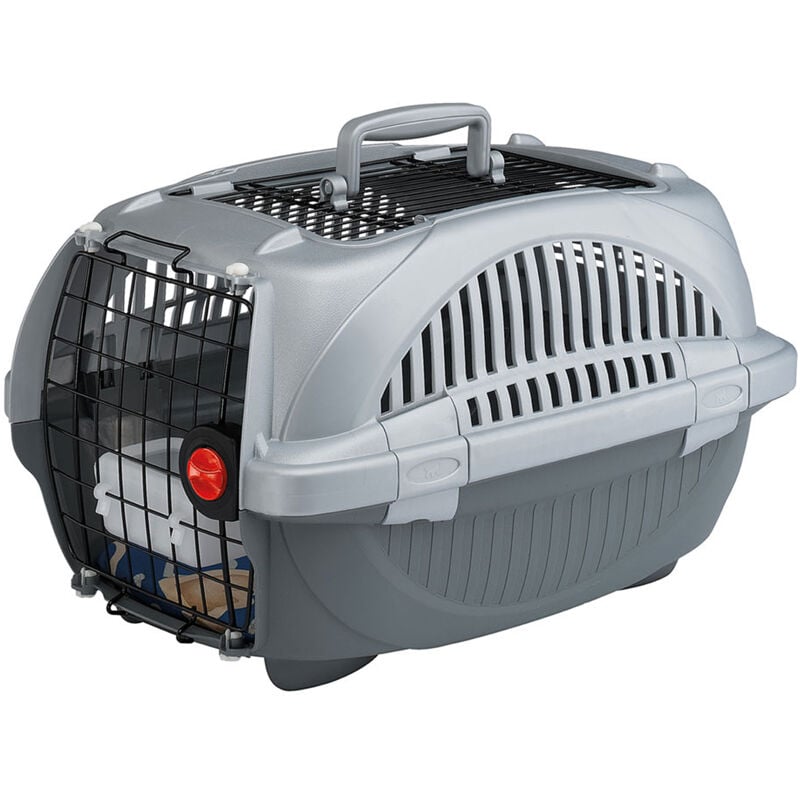 foto del prodotto ferplast atlas deluxe open trasportino per gatti e cani di piccola taglia con tettuccio apribile 2 misure. variante 20 misure 37.4 x 57.6 x h