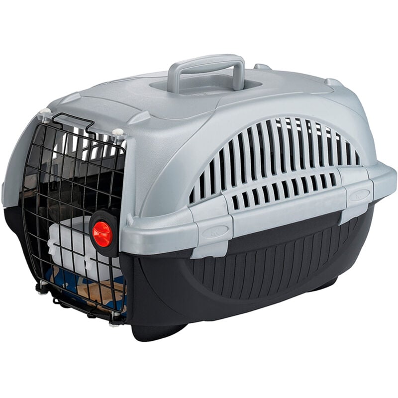foto del prodotto ferplast atlas deluxe trasportino per gatti e cani di piccola taglia 2 misure. variante 10 misure 34 x 50.7 x h 30 cm nero