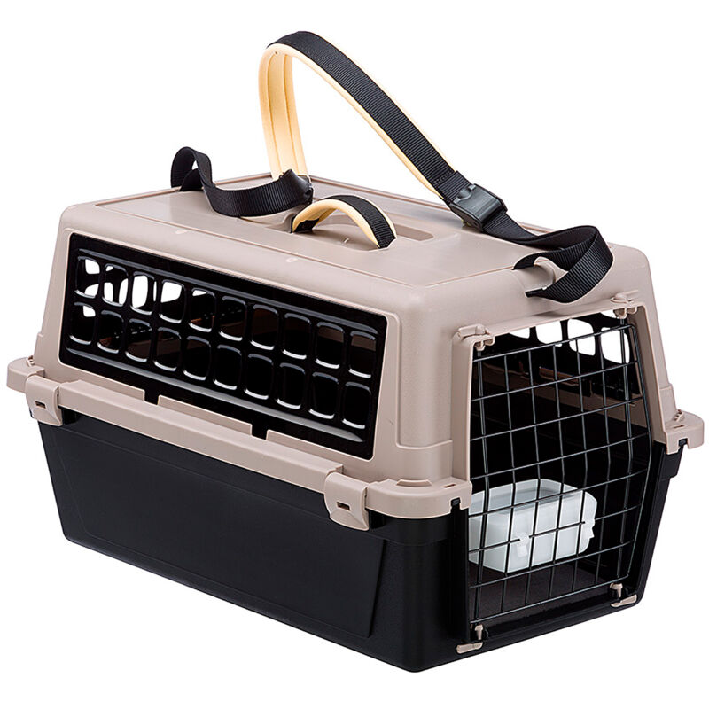 foto del prodotto ferplast atlas trendy plus trasportino per gatti e cani di piccola taglia con tracolla regolabile.. variante 10 misure 32.5 x 48 x h 29 cm nero