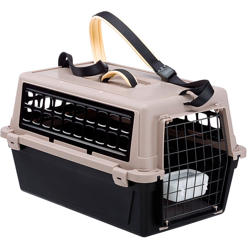 foto del prodotto ferplast atlas trendy plus trasportino per gatti e cani di piccola taglia con tracolla regolabile.. variante 20 misure 58 x 37 x h 32 cm nero