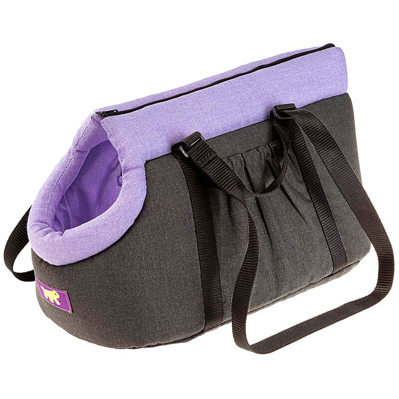 foto del prodotto ferplast borsello borsa trasportino per cani e gatti . variante 60 misure 48 x 26 x h 26 cm lilla
