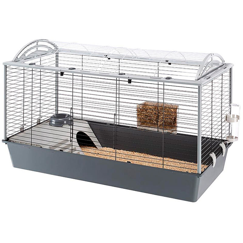 foto del prodotto ferplast casita 120h ampia gabbia per conigli e porcellini d india. variante casita 120h misure 119 x 58 x h 75.5 cm 