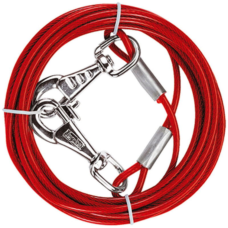 foto del prodotto ferplast cavo pa 5985 cavo in acciaio per cani rivestito in plastica 2 lunghezze. variante pa 5985 misure 0.28 x 300 cm 