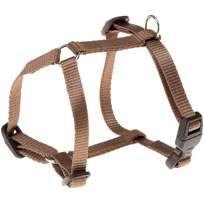 foto del prodotto ferplast champion p pettorina in nylon per cani. vari colori, varie misure.. variante extra small misure a 22 28 cm b 25 38 cm 10 mm marrone