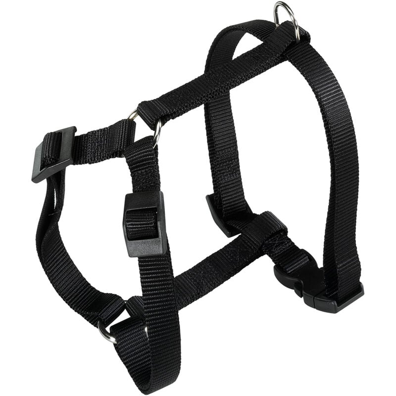 foto del prodotto ferplast champion p pettorina in nylon per cani. vari colori, varie misure.. variante medium misure a 37 57 cm b 44 72 cm 15 mm nero