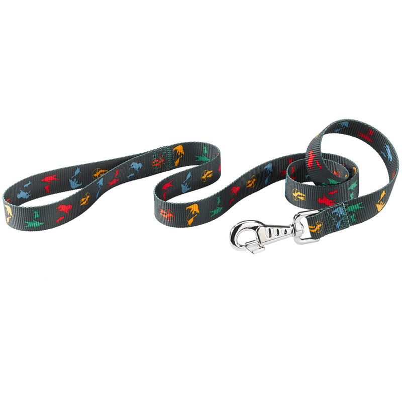 foto del prodotto ferplast club g circus guinzaglio per cani in nylon. 3 misure. variante g20 120 misure 20 mm x l 120 cm nero