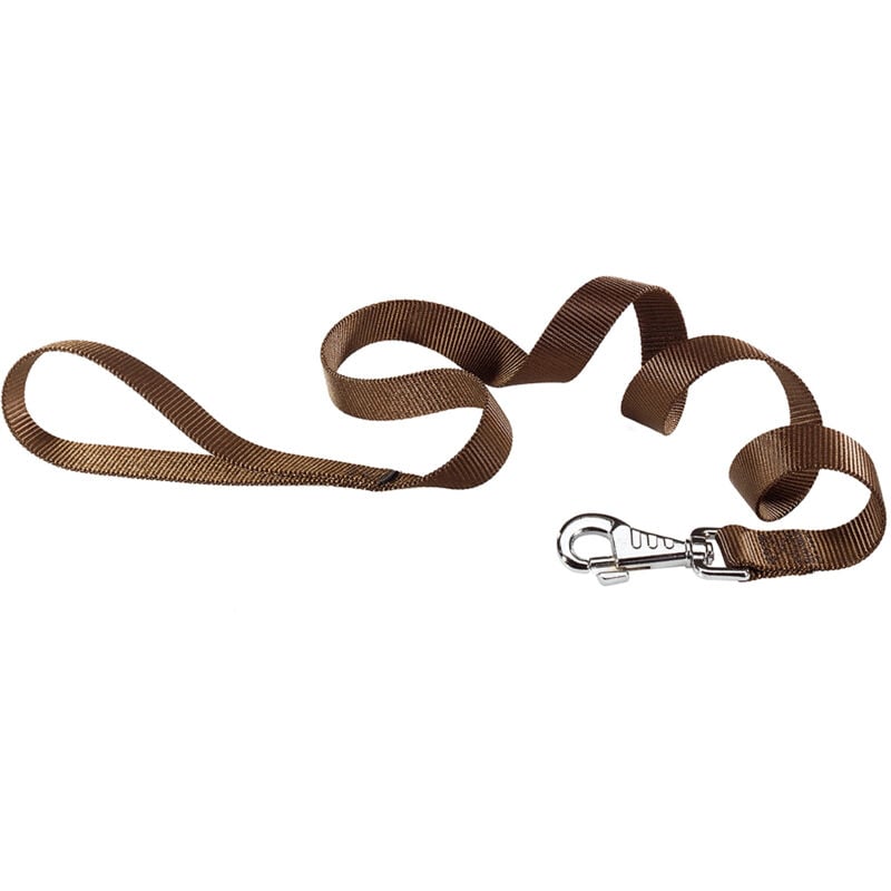 foto del prodotto ferplast club g guinzaglio in nylon per cani, in varie misure e colori. variante g15 120 misure 15 mm x l 120 cm marrone