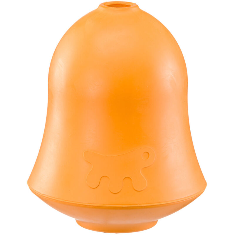 foto del prodotto ferplast crazy bell gioco per cani crazy bell misura grande in gomma naturale resistente. aromatizzato al pollo,riempibile con premi, crocchette o